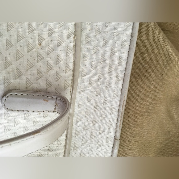 Vintage 1984 Liz Claiborne Leather & Coated Canvas Tote - Picture 8 of 11